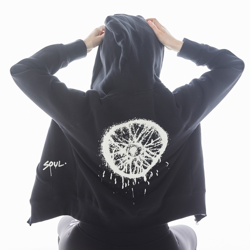 SoulCycle x Gregory Siff Graffiti wheel hoodie